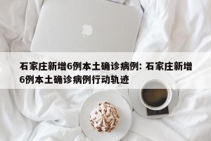 石家庄新增6例本土确诊病例: 石家庄新增6例本土确诊病例行动轨迹 